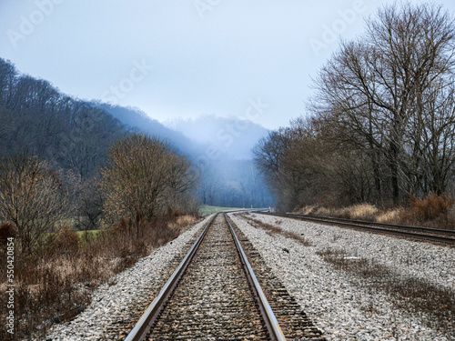 Train track in Autumn