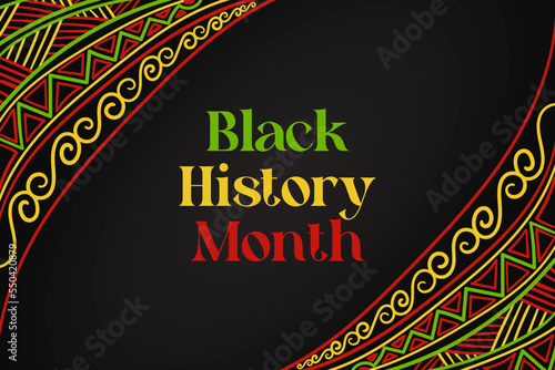Flat abstract black history month background