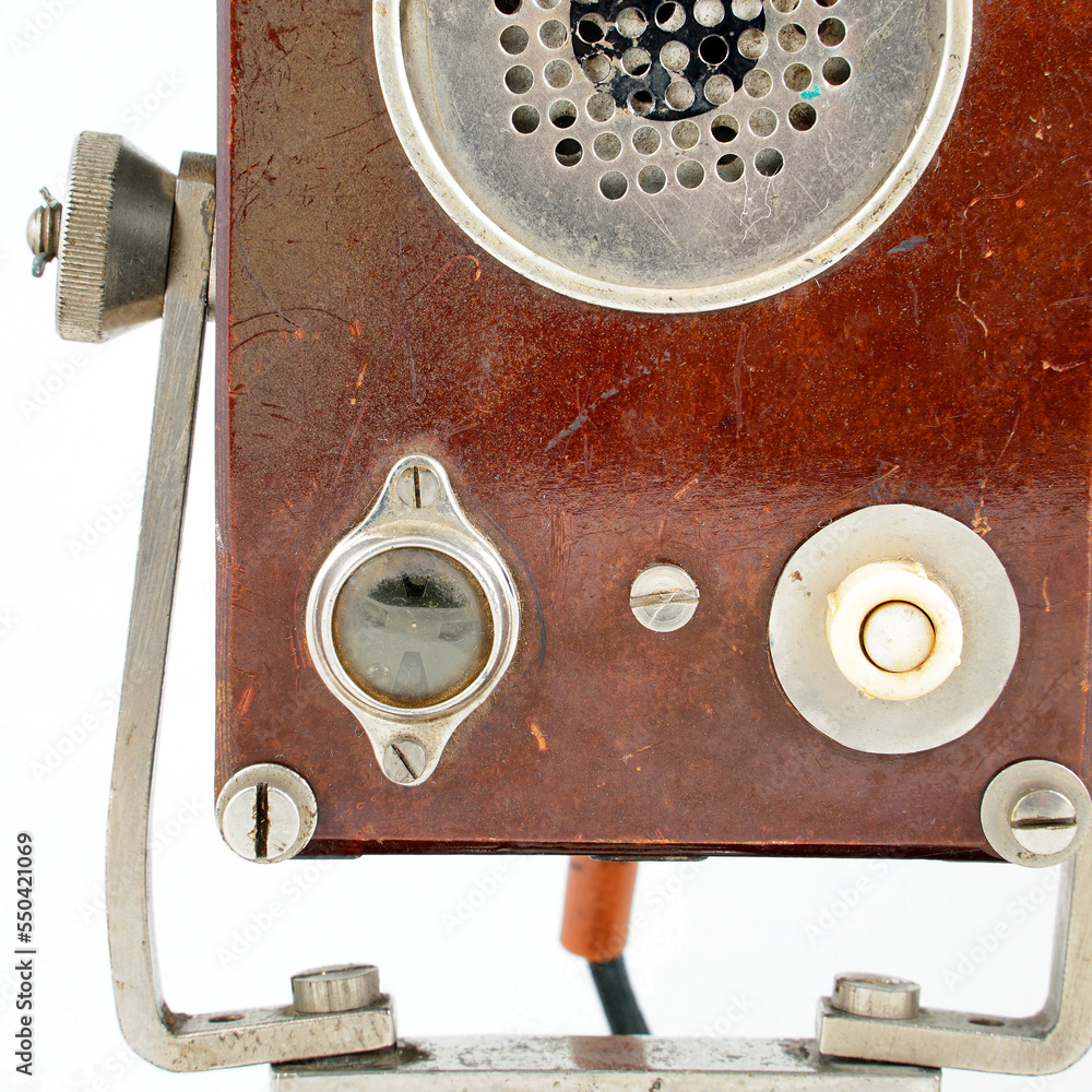An old metal microphone, manufacturer unknown