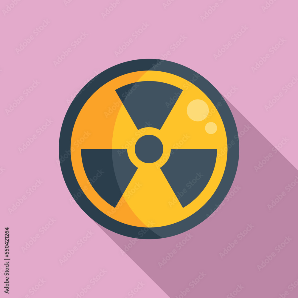 Radioactive research icon flat vector. Lab scientist. Medicine scientist Radioactive research icon flat vector. Lab scientist. Medicine scientist