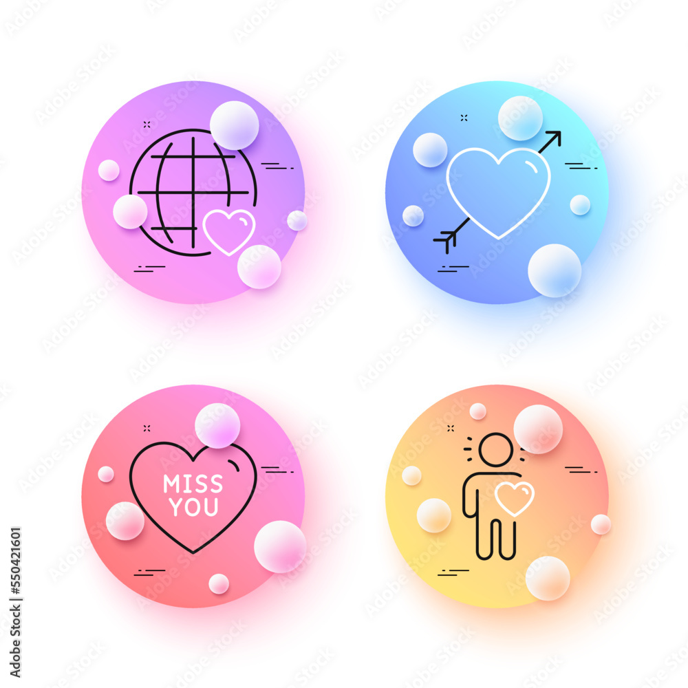 Friend, International love and Miss you minimal line icons. 3d spheres or balls buttons. Love icons. For web, application, printing. Internet dating, Valentines day. Friend line icon banner. Vector Friend, International love and Miss you minimal line icons. 3d spheres or balls buttons. Love icons. For web, application, printing. Internet dating, Valentines day. Friend line icon banner. Vector