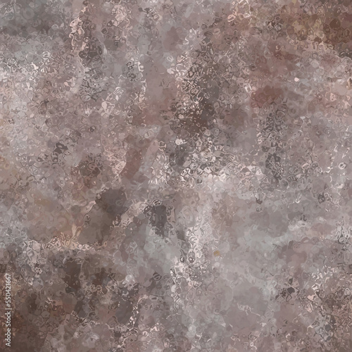 Copper metal matte golden brown, frosted glass, blur effect. Stained glass mother of pearl grain background. Wet liquid dents pattern. Ceramic surface with ripples and waves. Vector texture