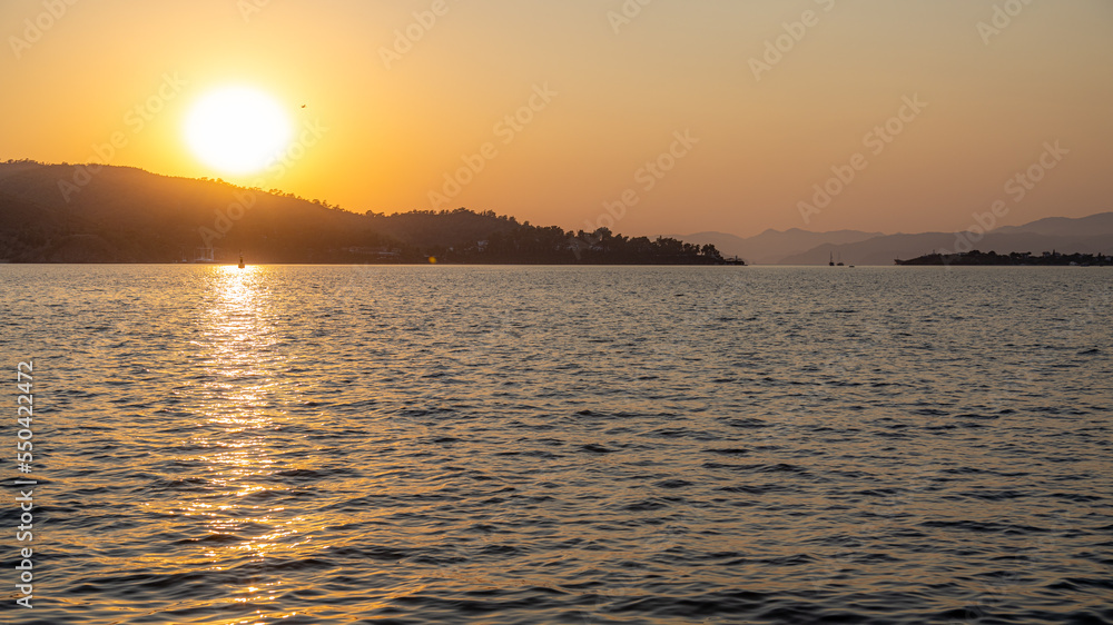 Summer sunset in Fethiye, Turkey