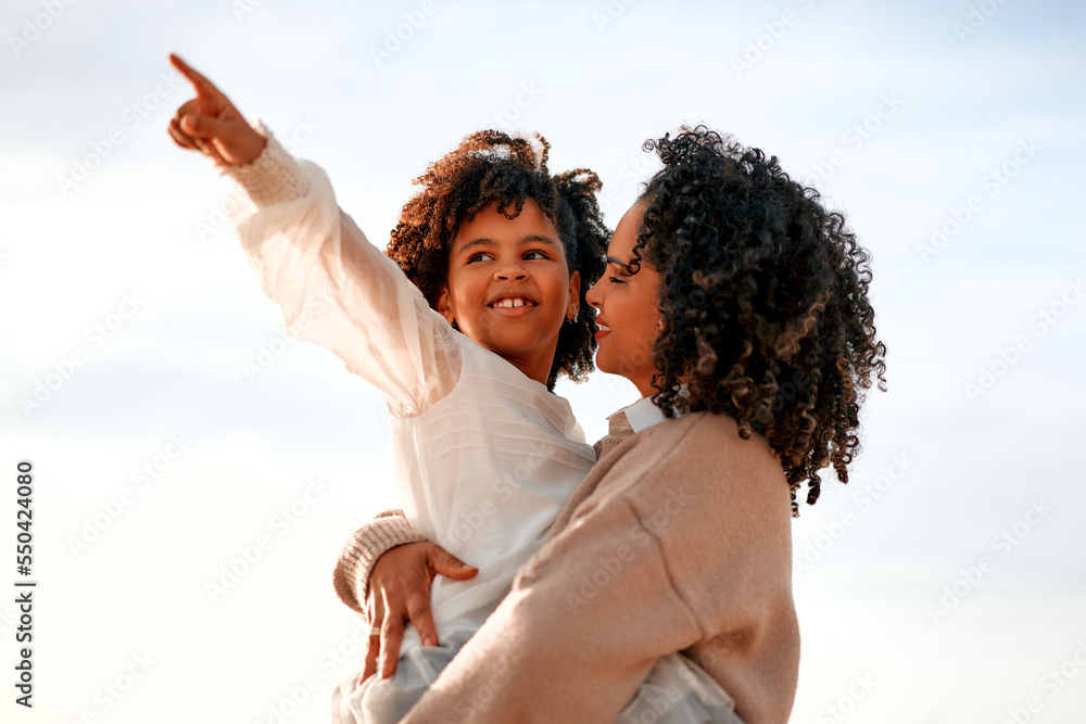 African American family on the beach on the weekend African American family on the beach on the weekend