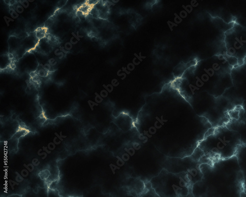 Black marble texture with golden veins and cracks. Abstract background illustration.