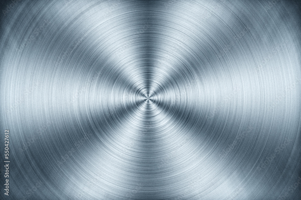 Circular brushed metal plate texture - abstract industrial background ...