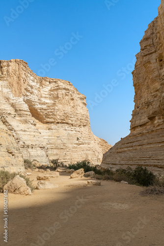Hiking path at Ein Avdat a beautiful canyon in the Negev Desert in southern Israel.  © Barbara