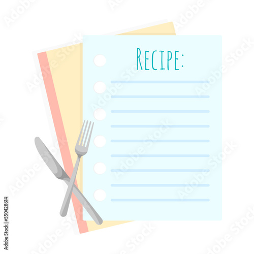 Restaurant cafe menu, recipe template design. Cooking concept.