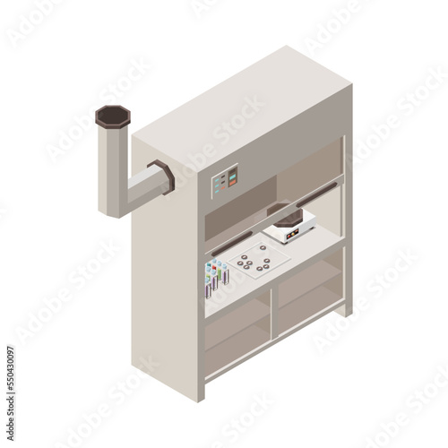 Pharmaceutical Fridge Isometric Composition