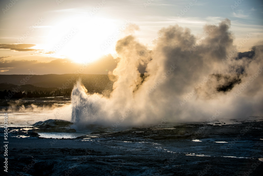 Clepsydra Geyser, Lower Geyser Basin. Yellowstone National Park, Wyoming. Clepsydra Geyser, Lower Geyser Basin. Yellowstone National Park, Wyoming.