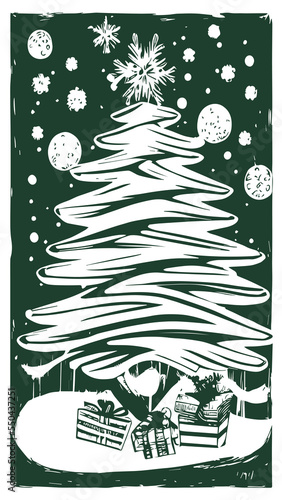 Christmas line-art
