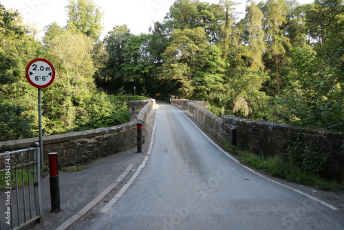 Bridge over river Dee, Wales United Kingdom photo