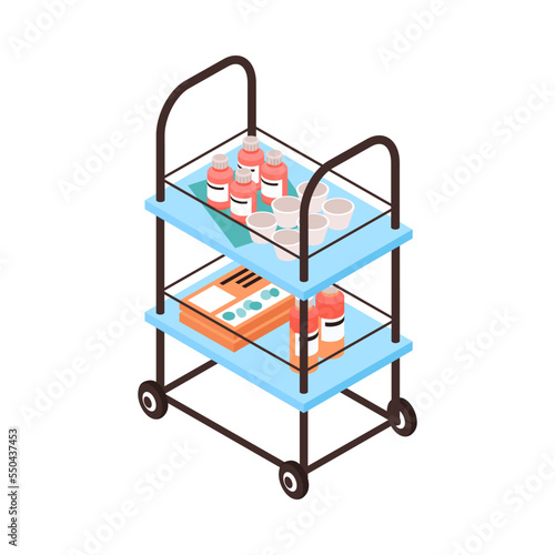 Hospital Wheel Cart Composition