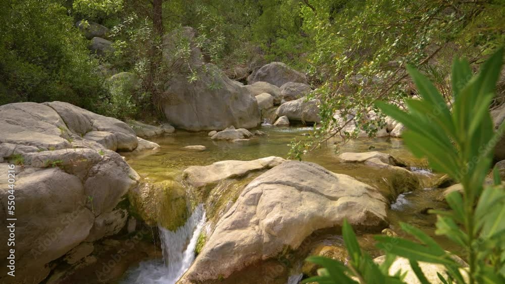 Nature of Turkey, Lycian Trail. Mountain river. Canyon Göynük / goynuk, Kemer. Antalya province. Nature of Turkey, Lycian Trail. Mountain river. Canyon Göynük / goynuk, Kemer. Antalya province.