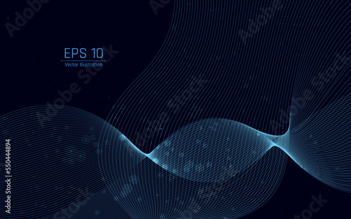 futuristic abstract background. Server, internet, speed. Futuristic tunnel HUD. Motion graphics for an abstract data center .vector illustrator,eps10,wireframe,darck blue background