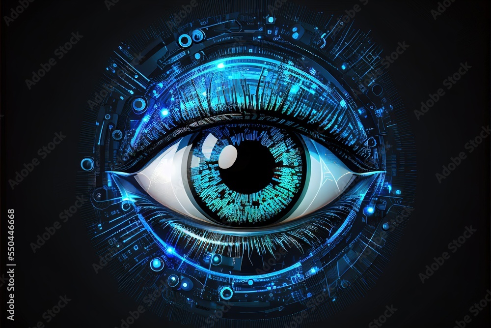 Security access technology.The scanner decodes the retinal data