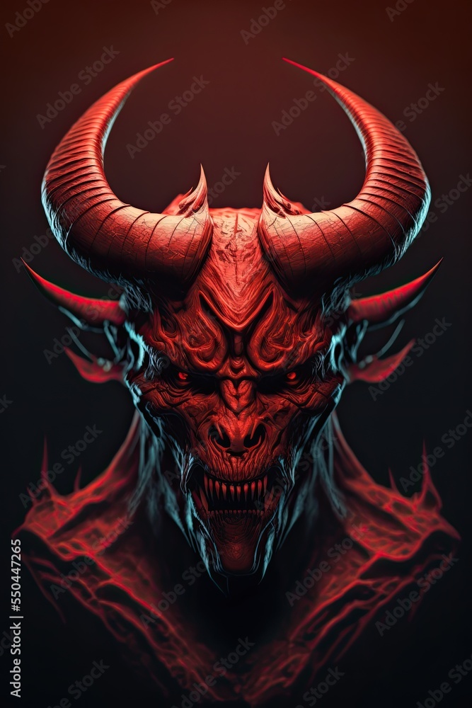Devil Best Demonic devil beast from hell. 3d character design isolated. Stock ...