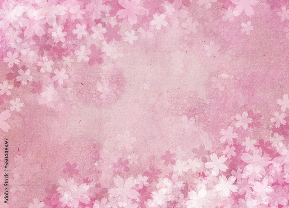 桜の花の水彩画の背景イラスト 桜の花の水彩画の背景イラスト