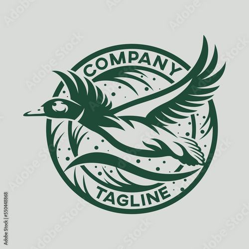 Modern duck and hunting logo