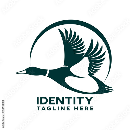 Modern duck and hunting logo