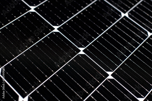 Closeup of black solar panel texture