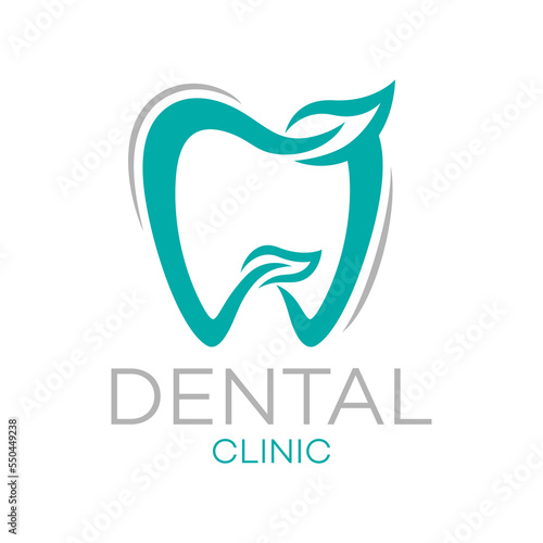 Modern tooth pediatric dentistry logo