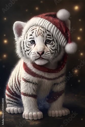 Chirstmas Tiny cute and adorable white tiger #2