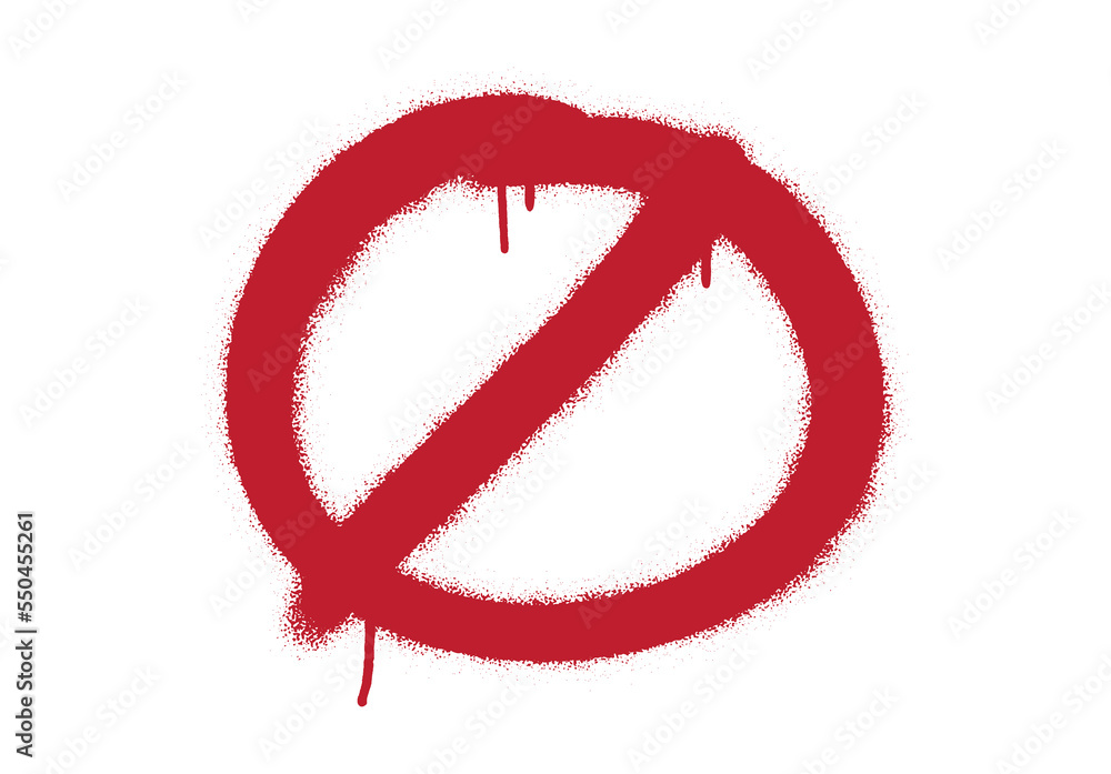 Fototapeta premium Spray NO graffiti (FORBIDDEN) sign on white background.