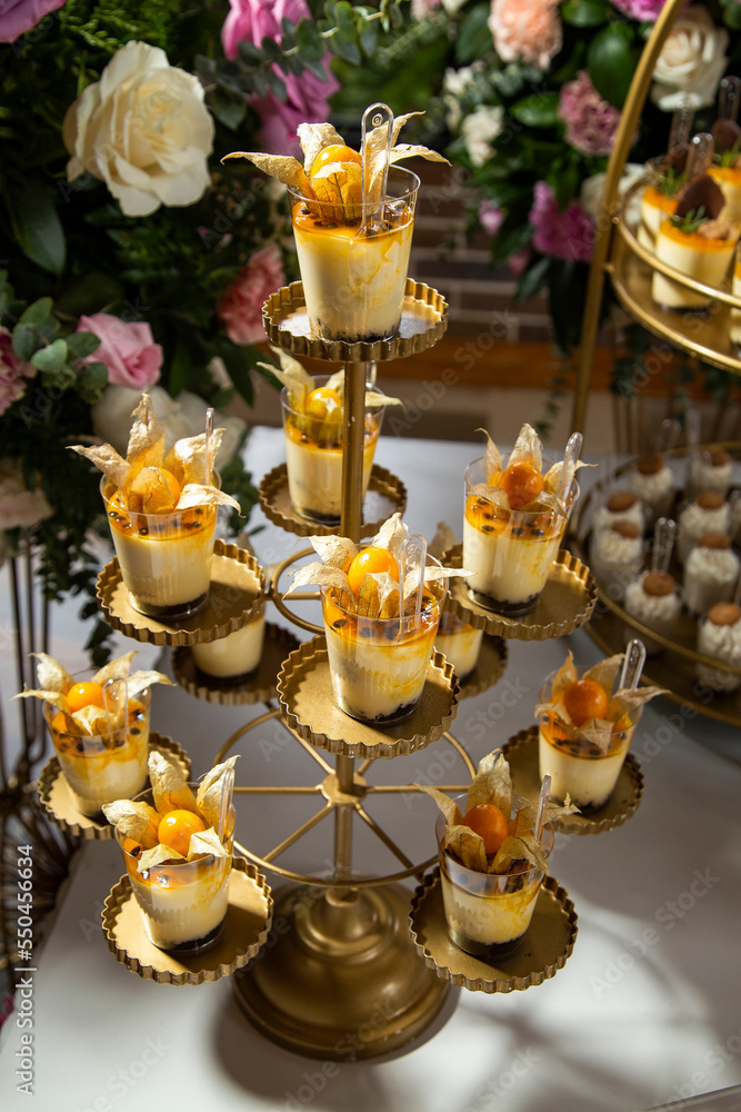 cape gooseberry flan on the dessert table at the celebration cape gooseberry flan on the dessert table at the celebration