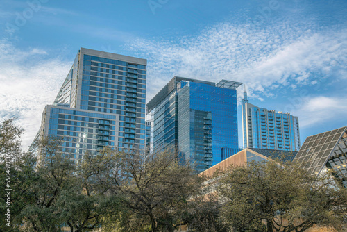 Real estate properties in Austin Texas with apartments and office buildings