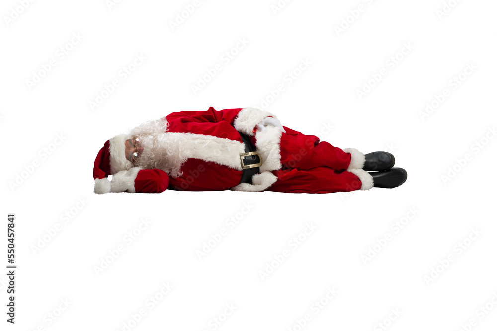 © alphaspirit - santa claus is tired and sleeps from exhaustion © alphaspirit - santa claus is tired and sleeps from exhaustion
