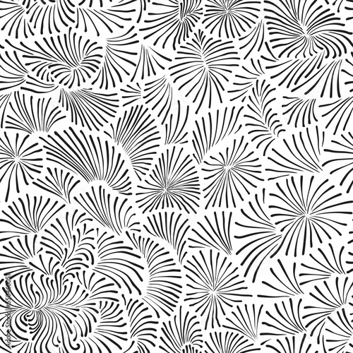 Abstract seamless vector pattern of doodles lines