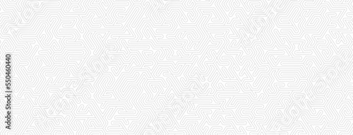 Abstract background with maze pattern in white and gray colors