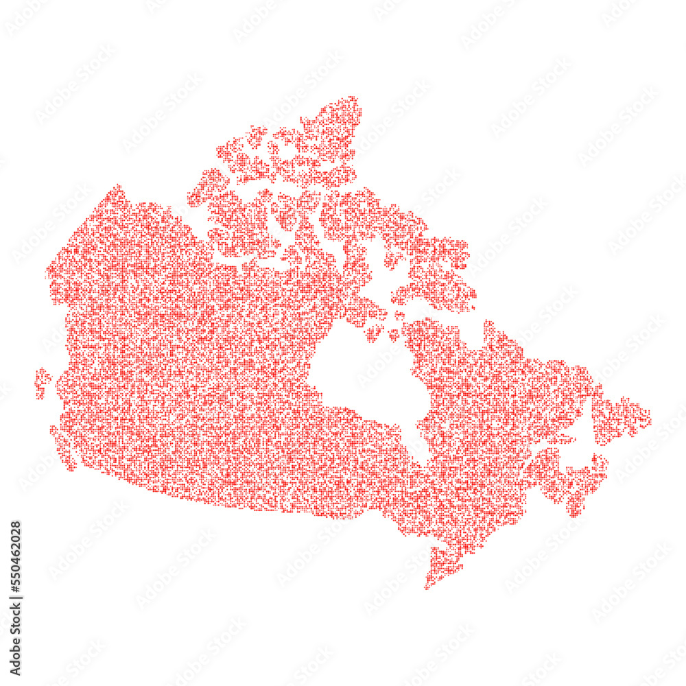 Obraz premium Canada Silhouette Pixelated pattern illustration