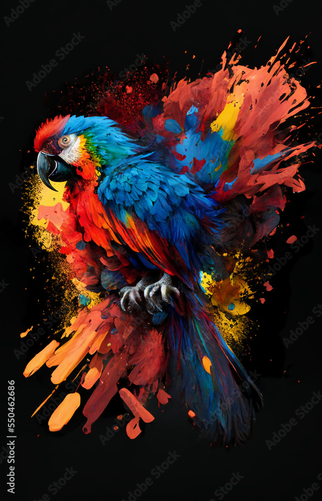 Obraz premium parrot explosion