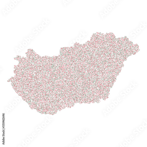 Hungary Silhouette Pixelated pattern illustration