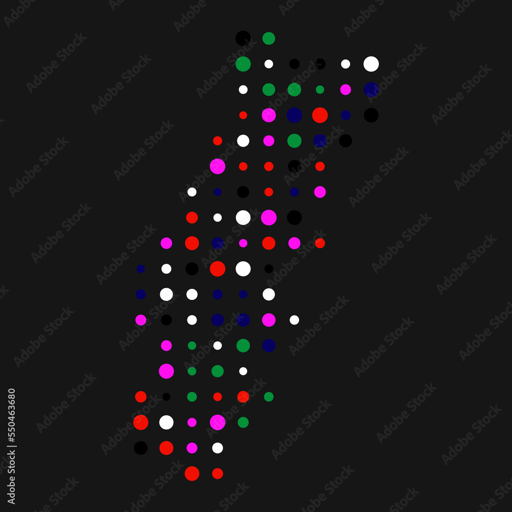 Portugal Silhouette Pixelated pattern illustration