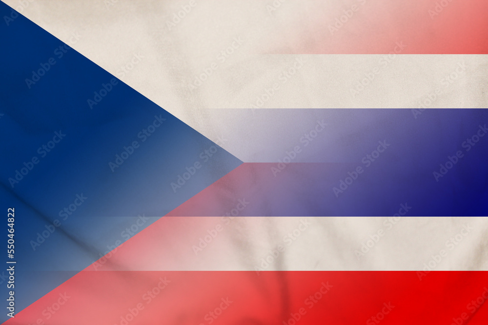 Czech Republic and Thailand political flag transborder contract THA CZE