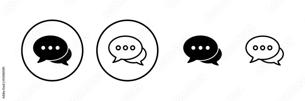 Chat icon vector illustration. speech bubble sign and symbol. comment icon. message Chat icon vector illustration. speech bubble sign and symbol. comment icon. message