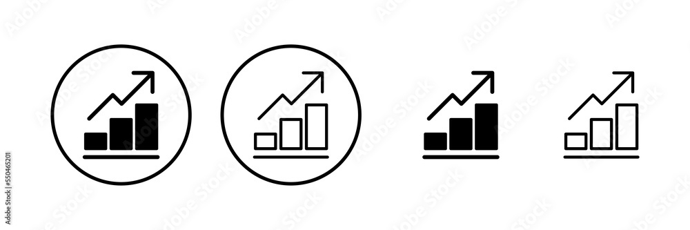 Growing graph Icon vector illustration. Chart sign and symbol. diagram icon Growing graph Icon vector illustration. Chart sign and symbol. diagram icon