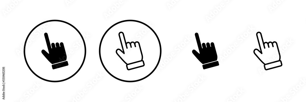 Hand cursor icon vector illustration. cursor sign and symbol. hand cursor icon clik Hand cursor icon vector illustration. cursor sign and symbol. hand cursor icon clik