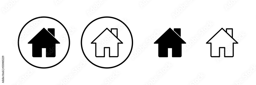 Home icon vector illustration. House sign and symbol Home icon vector illustration. House sign and symbol