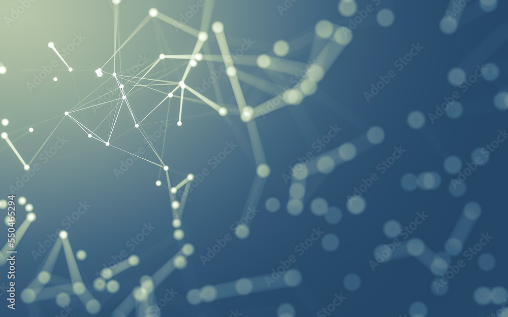 Abstract background. Molecules technology with polygonal shapes, connecting dots and lines. Connection structure. Big data visualization. Abstract background. Molecules technology with polygonal shapes, connecting dots and lines. Connection structure. Big data visualization.