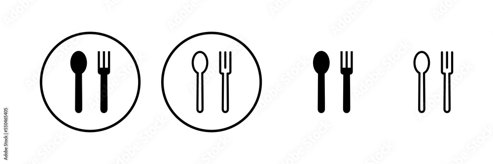 spoon and fork icon vector illustration. spoon, fork and knife icon vector. restaurant sign and symbol spoon and fork icon vector illustration. spoon, fork and knife icon vector. restaurant sign and symbol