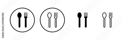 spoon and fork icon vector illustration. spoon, fork and knife icon vector. restaurant sign and symbol
