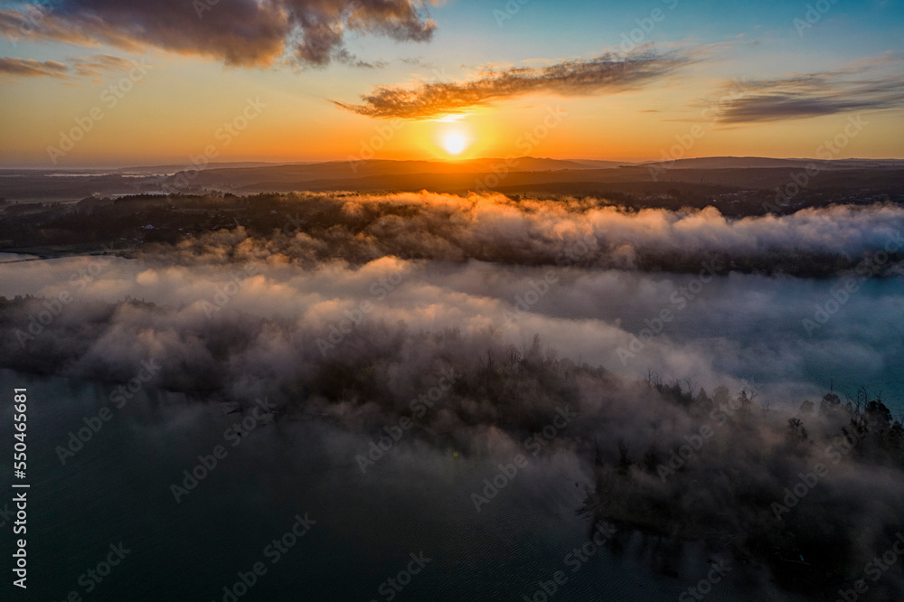 Obraz premium Atardecer desde el cielo