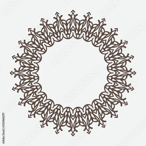 round ornament or circle frame with modern color. suitable for traditional design or vintage design