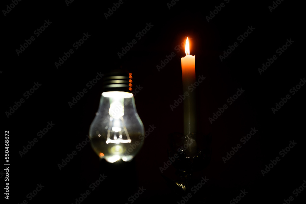 candle and lamp