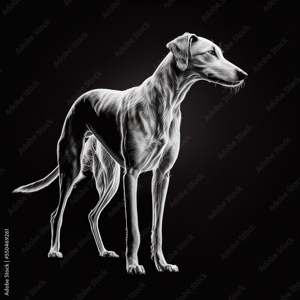 Obraz premium Lurcher/greyhound/sighthound