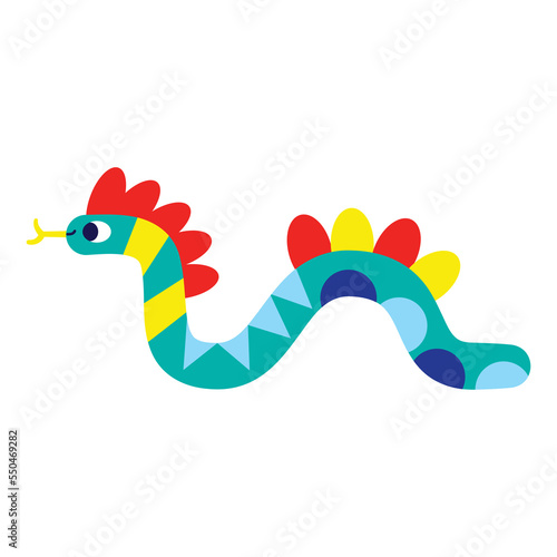 Isolated colored serpent alebrije icon Vector